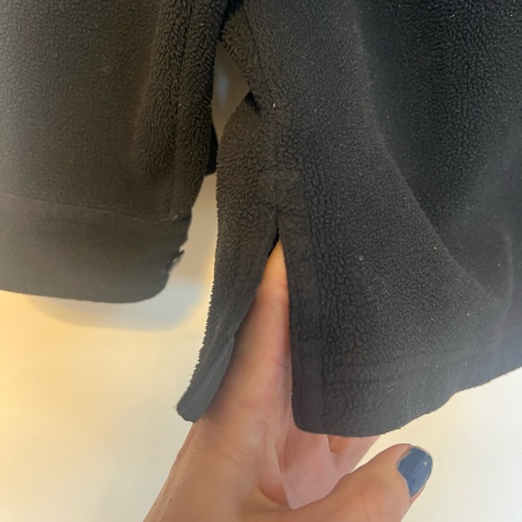 LLBean Men’s 90s Vintage Sport Pullover Black Collared Fleece Shacket size M - Picture 11 of 12